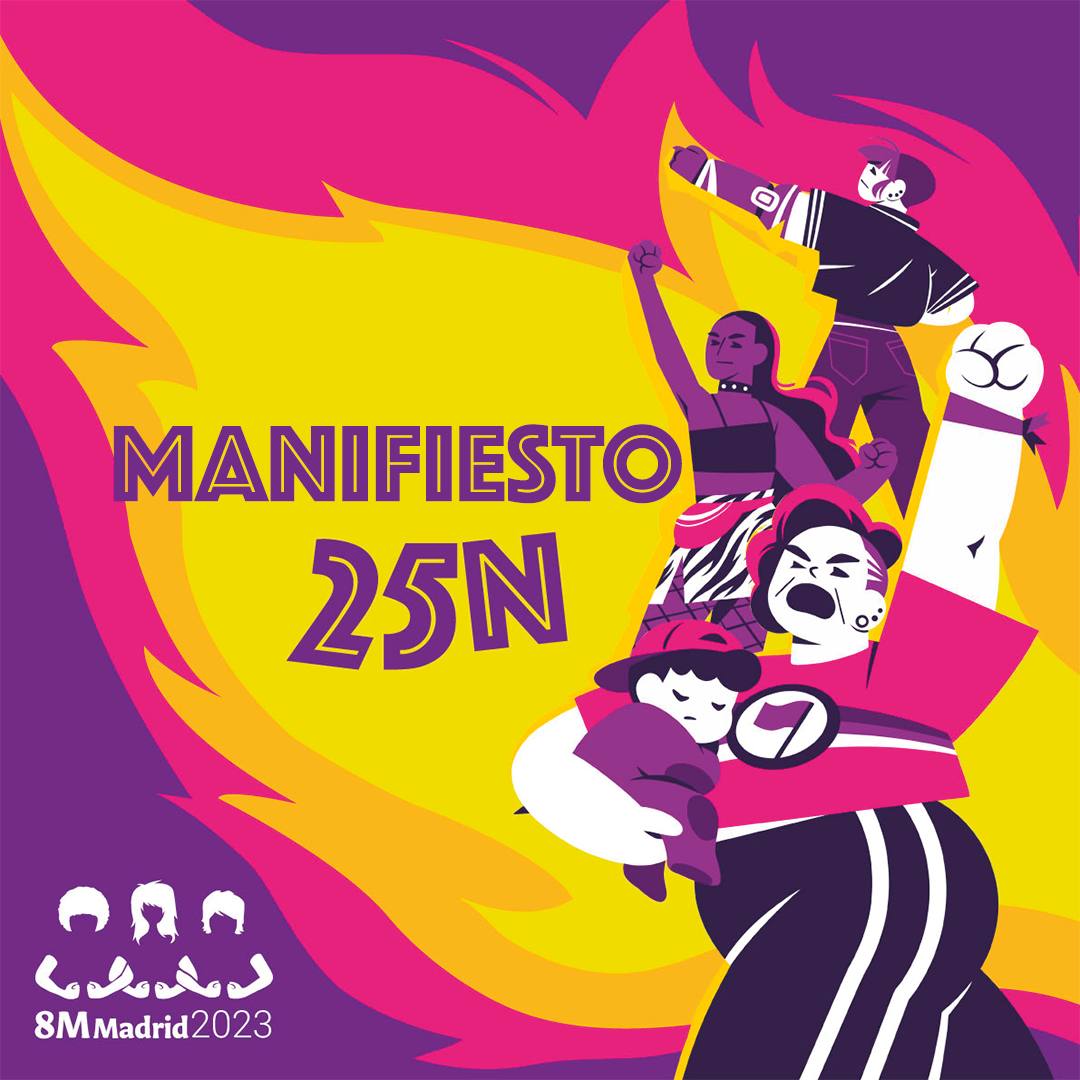 Manifestación el 25N 2023 en Atocha Comisión 8M Madrid