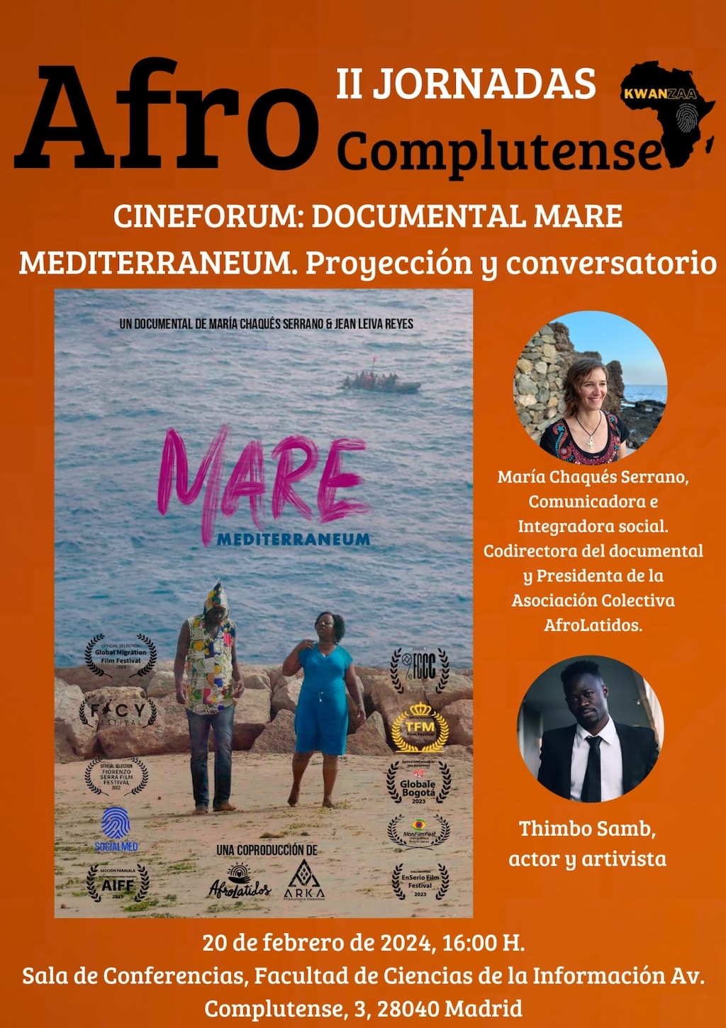 Cineforum documental Mare Mediterraneum II Jornadas Afro Complutense