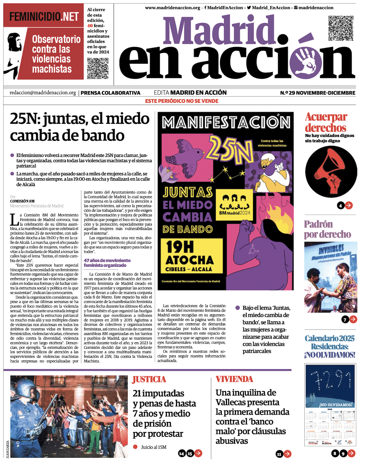 Ya está en las calles el número 29 de Madrid en Acción