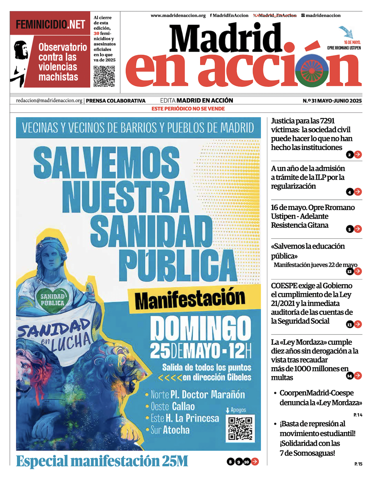 Ya está en las calles el número 31 de Madrid en Acción