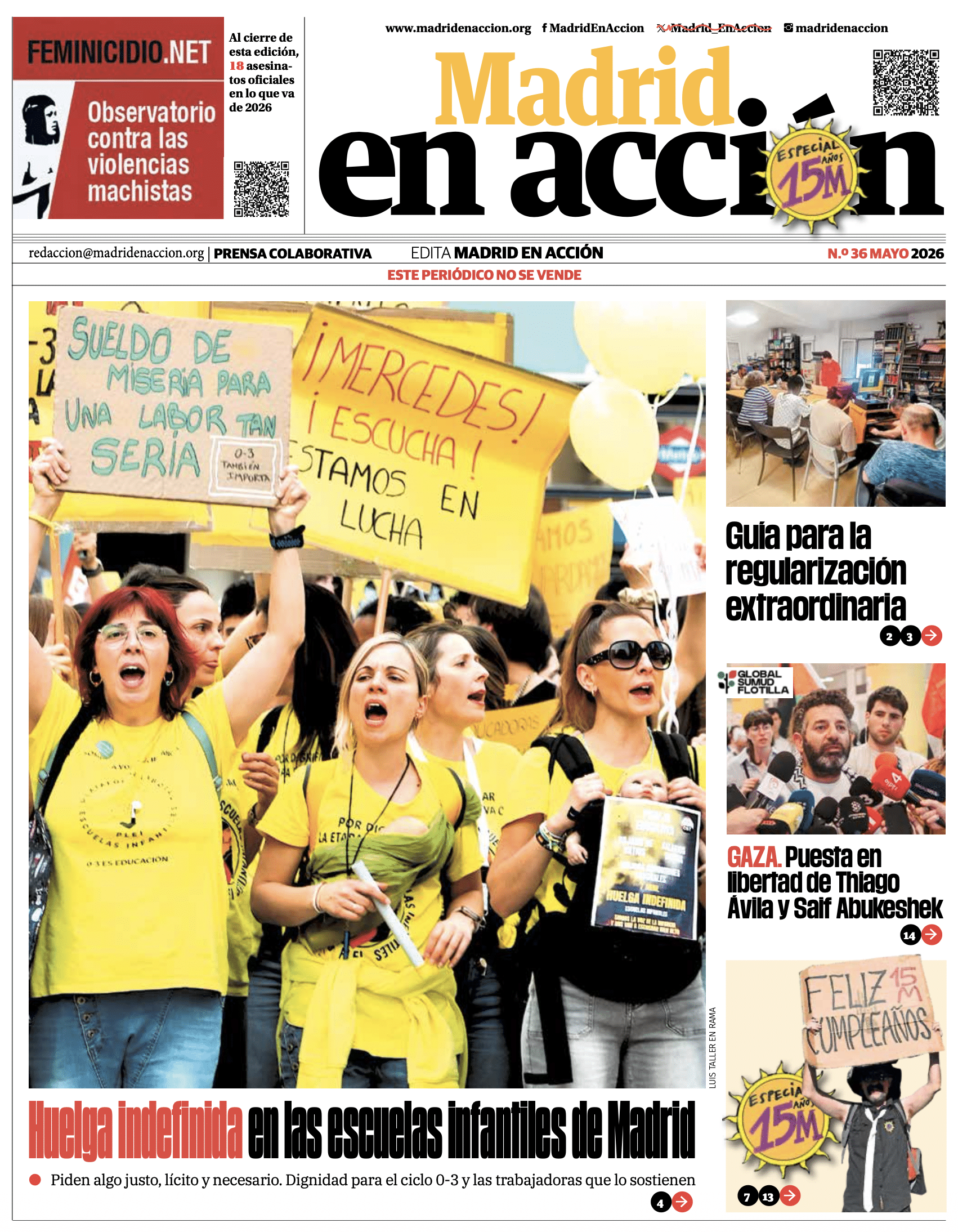 Ya está en las calles el número 36 de Madrid en Acción
